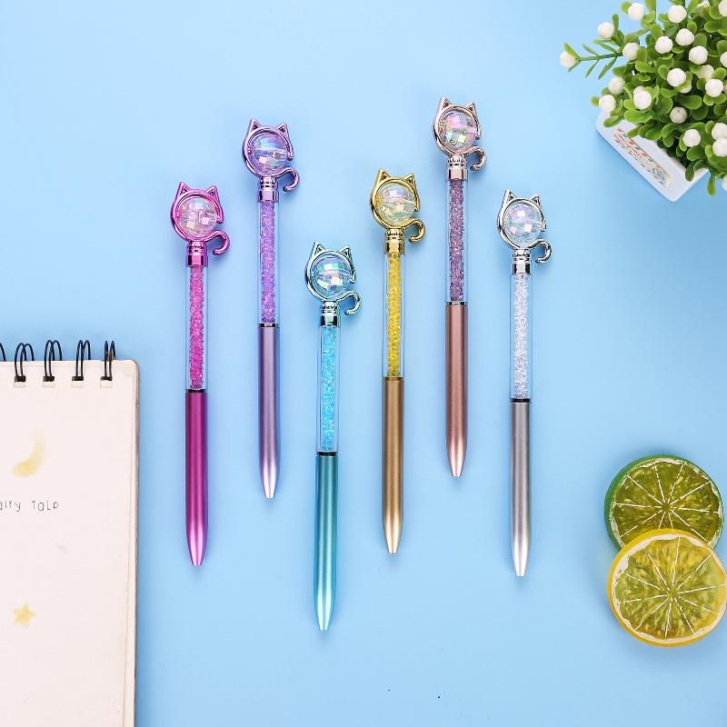 Stationery Warehouse - /KQM/2pc Creative Shining Rhinestone Pen Cartoon