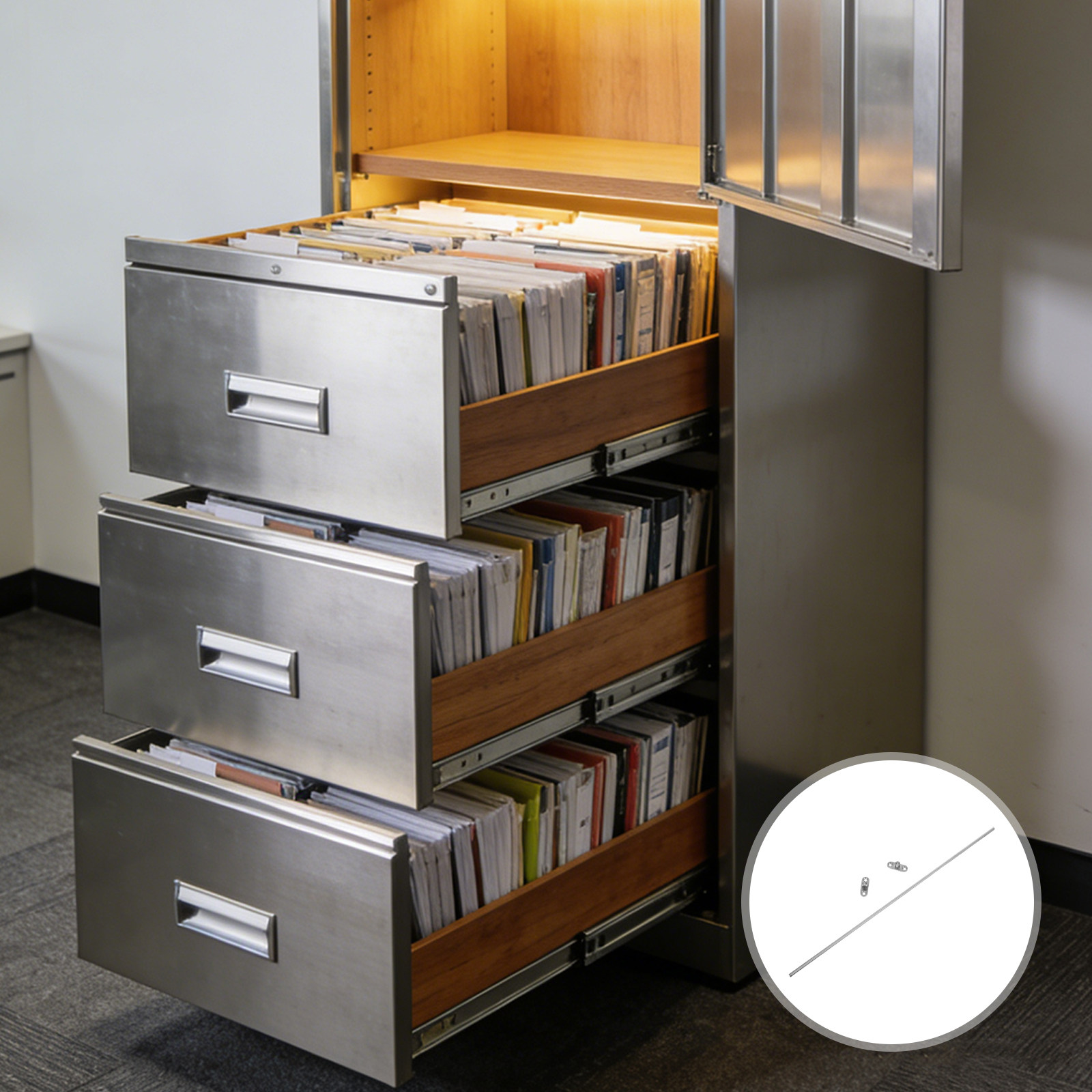 File Folder Hanging - 40Cm Stainless Steel Hanging File Folder
