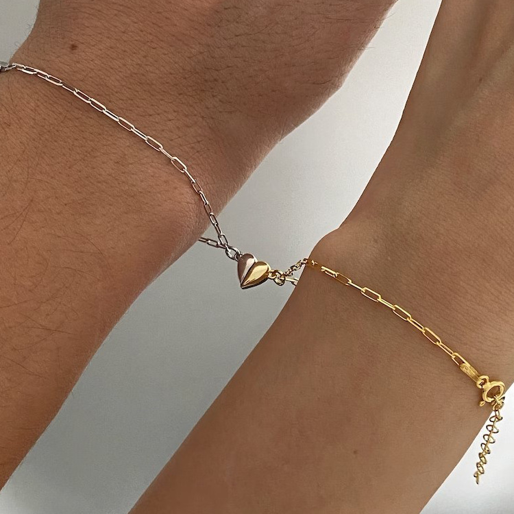 Magnetic Heart Couple Bracelet - đánh giá và giá Paperclip Magnetic Set