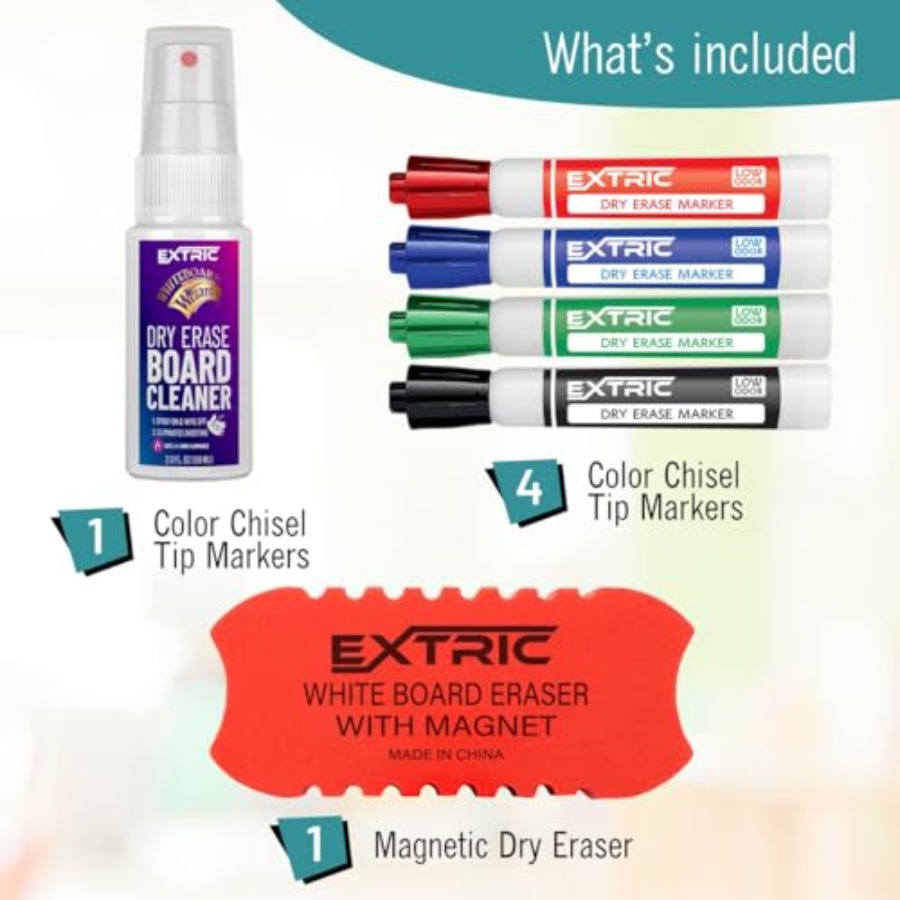 Dry Erase Markers Set, 4 White - đánh giá và giá Whiteboard Marker Set
