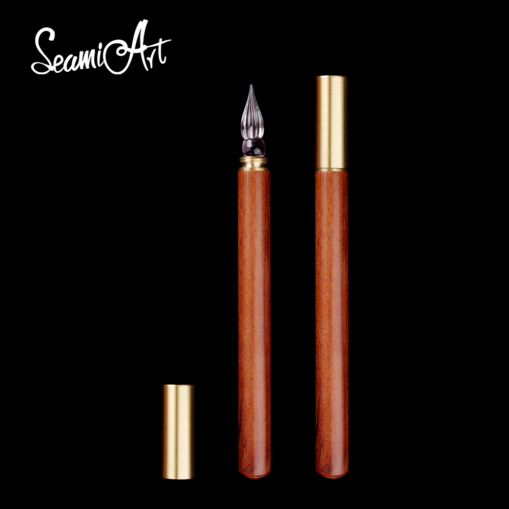 SeamiArt 1pc Wood Handle Glass - đánh giá và giá Stationery Warehouse