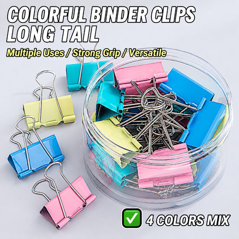 40PCS/Set Long Colorful Metal  - đánh giá và giá Is Stationery Office Supply