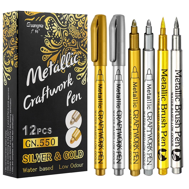 Metallic Marker Pen Set Gold S - đánh giá và giá Whiteboard Marker Set