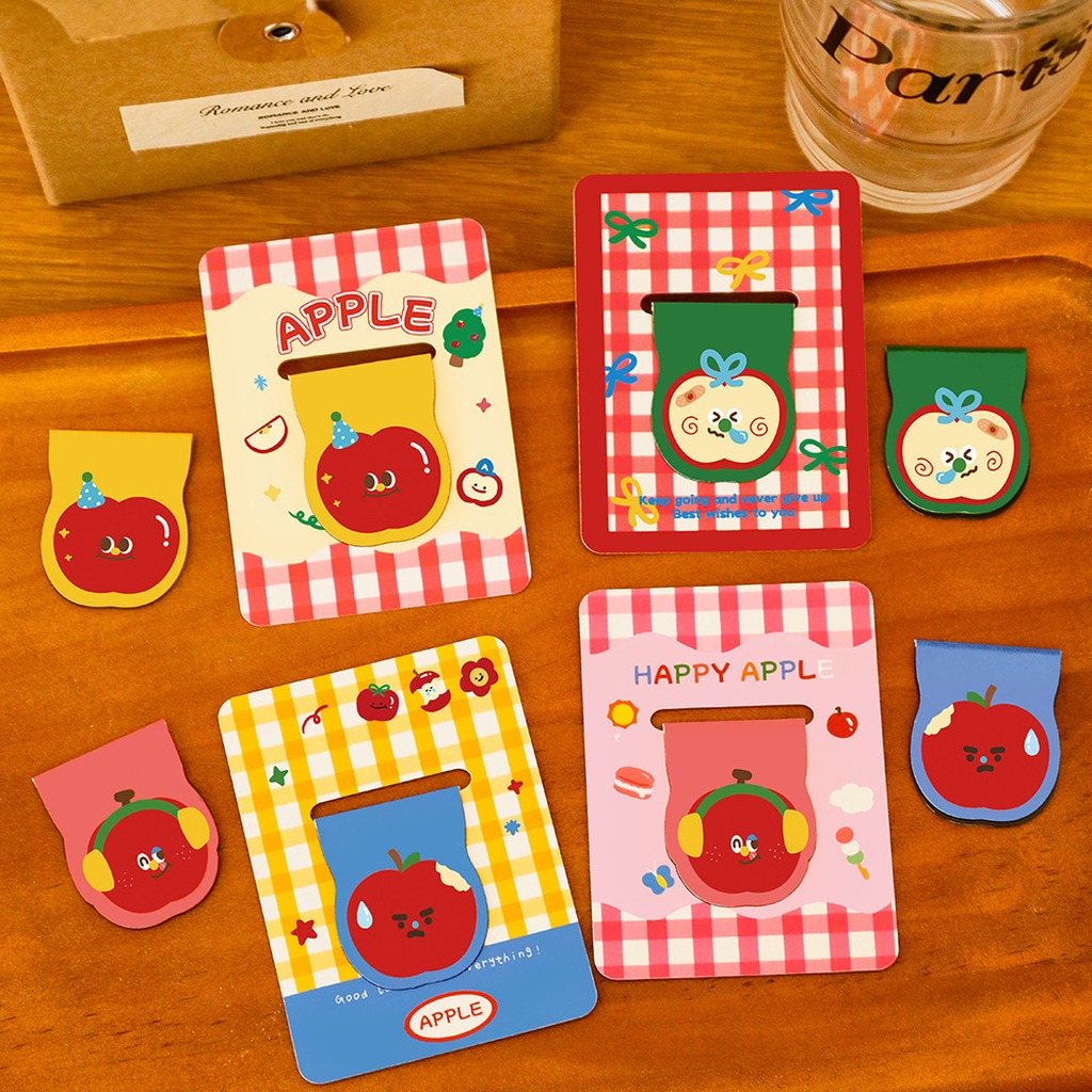 Cute Apple Shaped Magnetic Boo - đánh giá và giá Paperclip Magnetic Set