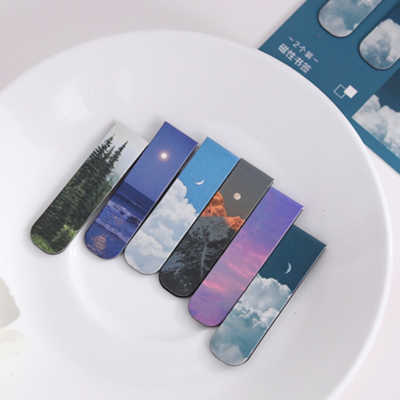 2Pcs/Set Bookmarks Beautiful N - đánh giá và giá Paperclip Magnetic Set